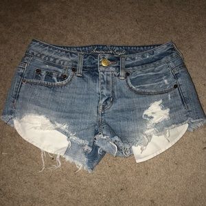 American eagle ripped denim shorts